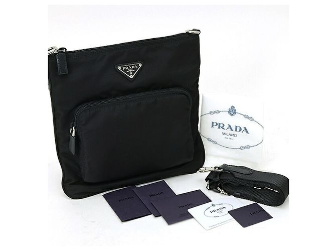 Bolsa de Ombro Prada Triangle Preto - vista 7