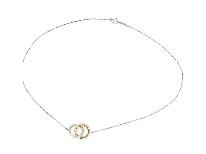 Autre Marque Collana con pendente Tiffany & Co. 1837 Interlocking Circle Argento D'oro - vista 3