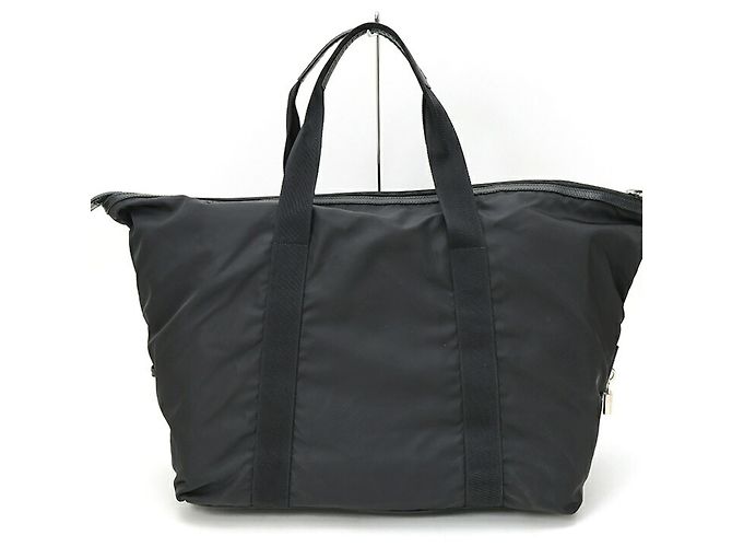 Bolso Duffle Prada Nylon x Saffiano Leather Negro - vista 3