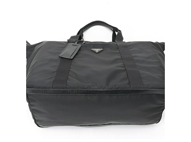 Bolso Duffle Prada Nylon x Saffiano Leather Negro - vista 4