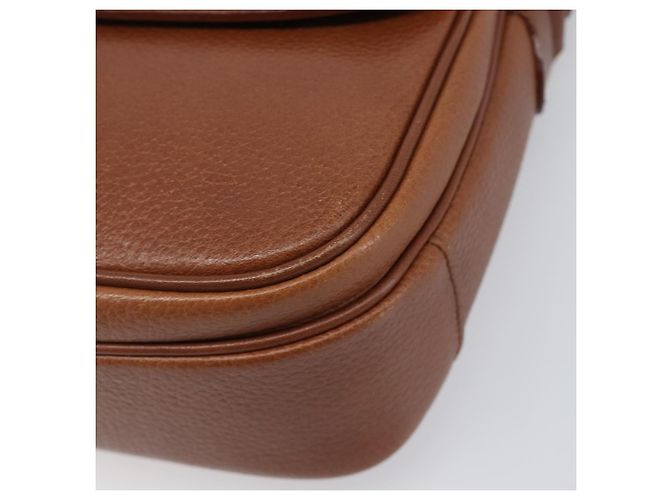 Borsa a tracolla Burberrys in pelle marrone tono oro Auth 204636 - vista 14