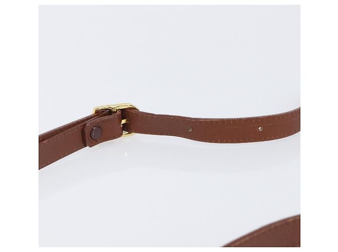 Borsa a tracolla Burberrys in pelle marrone tono oro Auth 204636 - vista 9