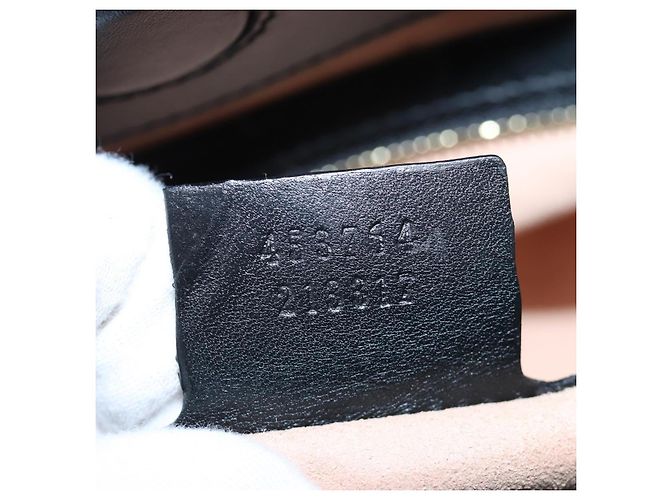 Borsa a mano GUCCI Bamboo Sherry Line in pelle 2way Nero Oro 453764 Auth 203194V D'oro - vista 12