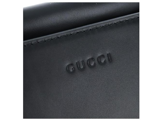 Borsa a mano GUCCI Bamboo Sherry Line in pelle 2way Nero Oro 453764 Auth 203194V D'oro - vista 21
