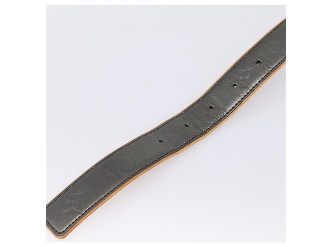 LOUIS VUITTON Monogram Mat Ceinture Belt Noir M6858 LV Auth BA15595 Nero Monogramma - vista 15