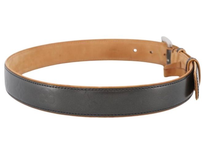 LOUIS VUITTON Monogram Mat Ceinture Belt Noir M6858 LV Auth BA15595 Nero Monogramma - vista 3