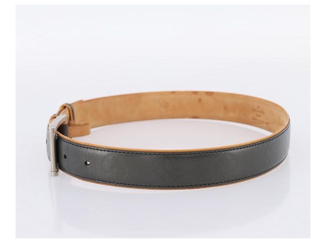 LOUIS VUITTON Monogram Mat Ceinture Belt Noir M6858 LV Auth BA15595 Nero Monogramma - vista 4
