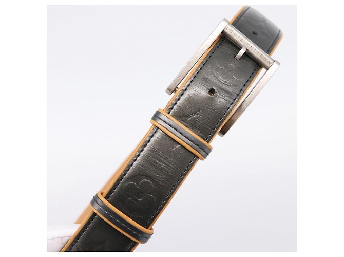 LOUIS VUITTON Monogram Mat Ceinture Belt Noir M6858 LV Auth BA15595 Nero Monogramma - vista 5