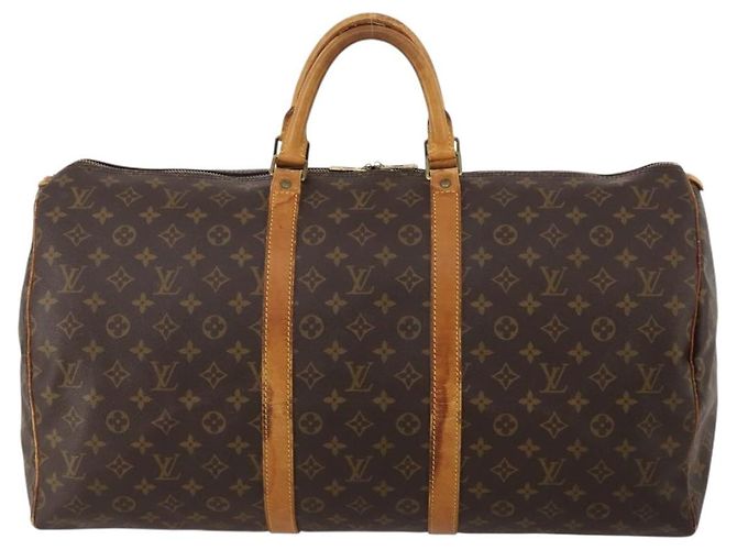 LOUIS VUITTON Monogram Keepall 55 Boston Bag M41424 LV Auth 199400 Monograma - vista 13