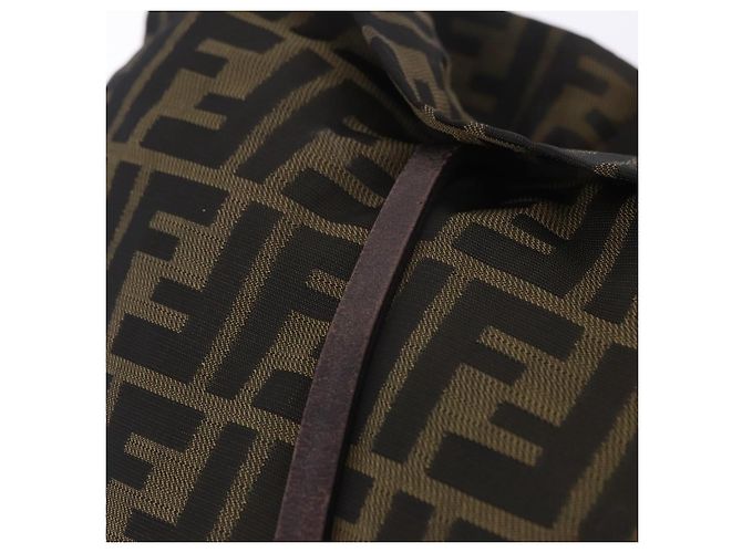 Borsa Tote FENDI Zucca Canvas Nero Marrone Auth 201522 - vista 15