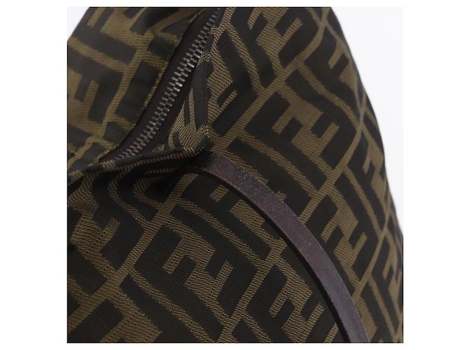 Borsa Tote FENDI Zucca Canvas Nero Marrone Auth 201522 - vista 17