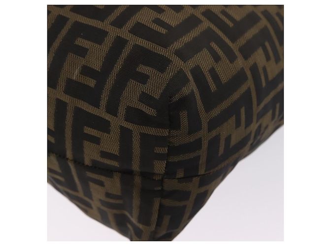 Borsa Tote FENDI Zucca Canvas Nero Marrone Auth 201522 - vista 20