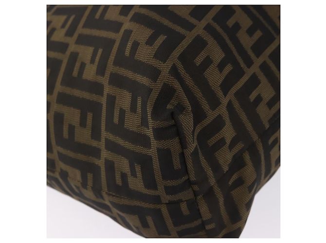 Borsa Tote FENDI Zucca Canvas Nero Marrone Auth 201522 - vista 21
