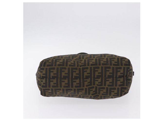 Borsa Tote FENDI Zucca Canvas Nero Marrone Auth 201522 - vista 5
