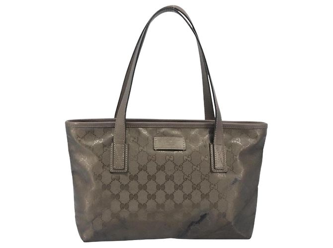 Borsa GUCCI GG Implementation PVC Gold Silver 211138 Auth 204428 Argento D'oro - vista 13
