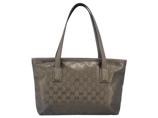 Borsa GUCCI GG Implementation PVC Gold Silver 211138 Auth 204428 Argento D'oro - vista 2