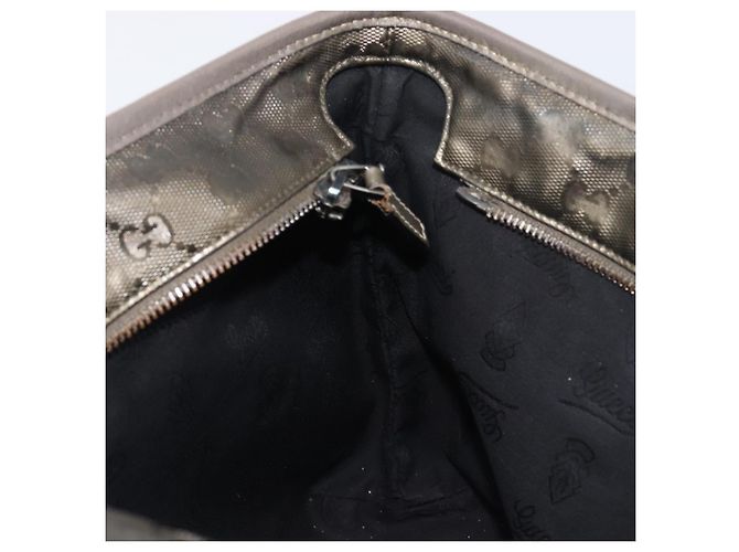 Borsa GUCCI GG Implementation PVC Gold Silver 211138 Auth 204428 Argento D'oro - vista 22