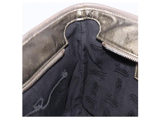 Borsa GUCCI GG Implementation PVC Gold Silver 211138 Auth 204428 Argento D'oro - vista 23