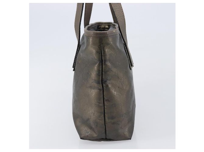 Borsa GUCCI GG Implementation PVC Gold Silver 211138 Auth 204428 Argento D'oro - vista 4