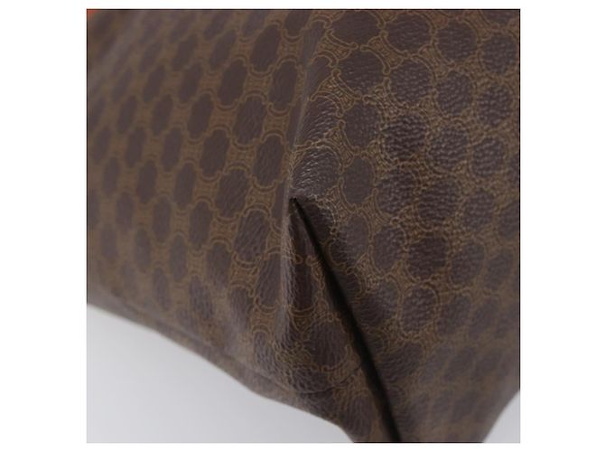 Céline Borsa Tote CELINE Macadam Canvas PVC Leather Brown Gold Auth ki6842A Marrone D'oro - vista 14