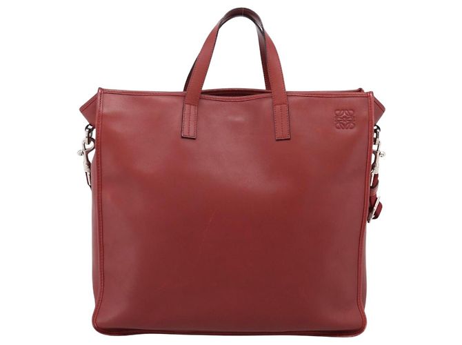 LOEWE Handtasche aus Leder 2way rot silber authentisch 205076 - Ansicht 13
