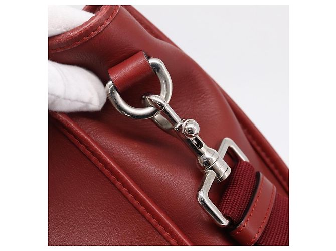 LOEWE Handtasche aus Leder 2way rot silber authentisch 205076 - Ansicht 20