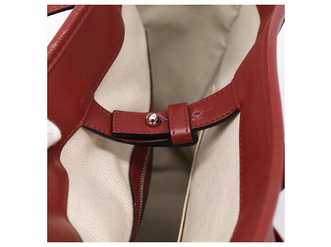 LOEWE Handtasche aus Leder 2way rot silber authentisch 205076 - Ansicht 21