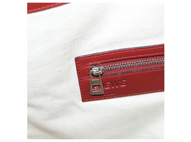 LOEWE Handtasche aus Leder 2way rot silber authentisch 205076 - Ansicht 24