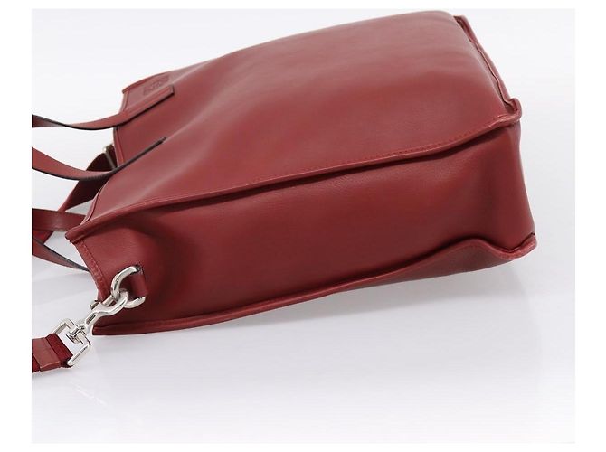 LOEWE Handtasche aus Leder 2way rot silber authentisch 205076 - Ansicht 3