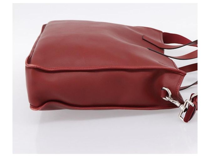 LOEWE Handtasche aus Leder 2way rot silber authentisch 205076 - Ansicht 4