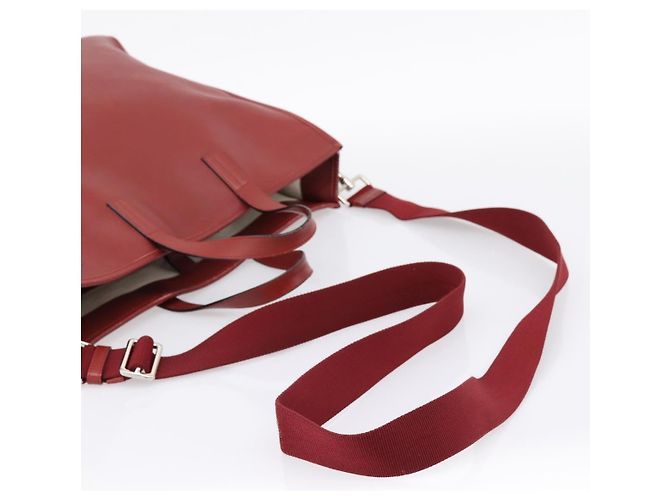 LOEWE Handtasche aus Leder 2way rot silber authentisch 205076 - Ansicht 8