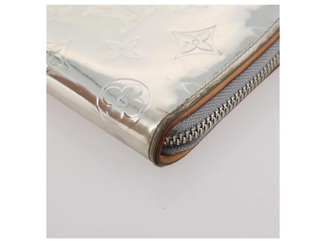 LOUIS VUITTON Monogram Mirror Zippy Wallet Vertical Silver M80808 Auth 205814A Argento Monogramma - vista 14