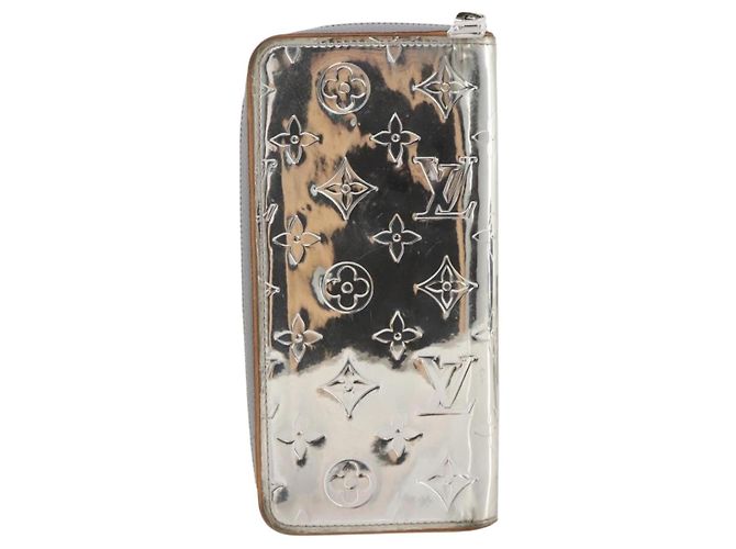 LOUIS VUITTON Monogram Mirror Zippy Wallet Vertical Silver M80808 Auth 205814A Argento Monogramma - vista 2