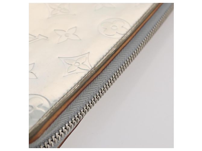LOUIS VUITTON Monogram Mirror Zippy Wallet Vertical Silver M80808 Auth 205814A Argento Monogramma - vista 4
