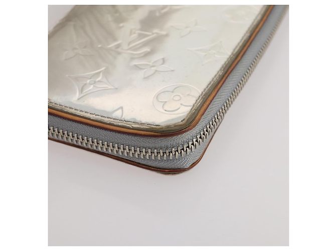 LOUIS VUITTON Monogram Mirror Zippy Wallet Vertical Silver M80808 Auth 205814A Argento Monogramma - vista 8