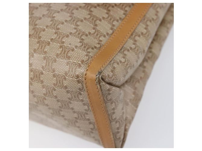 Céline Bolsa de Ombro CELINE Macadam Canvas PVC Beige Gold Auth ki6828 Bege Dourado - vista 16