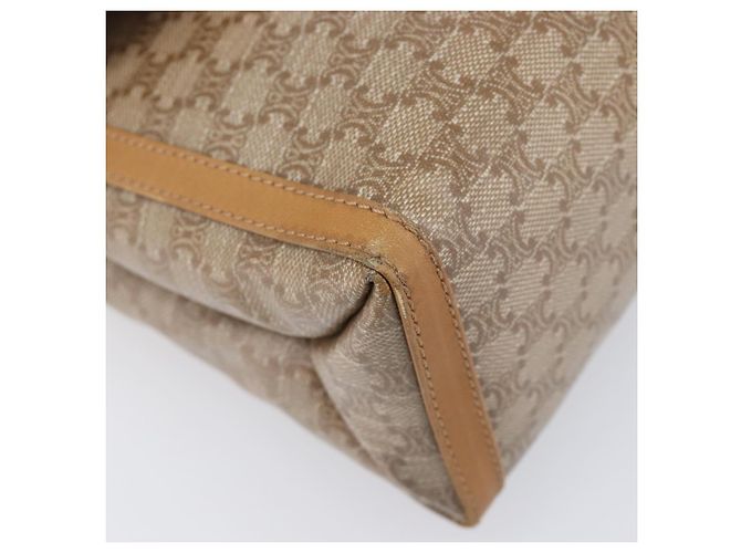 Céline Bolsa de Ombro CELINE Macadam Canvas PVC Beige Gold Auth ki6828 Bege Dourado - vista 17