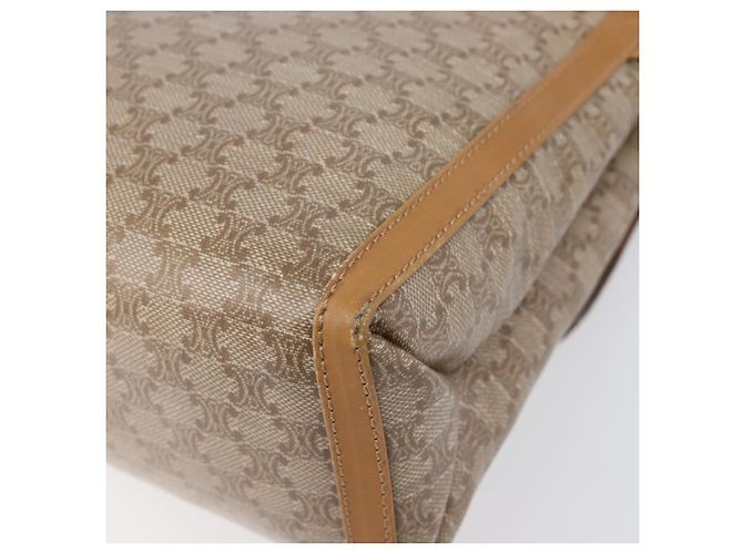 Céline Bolsa de Ombro CELINE Macadam Canvas PVC Beige Gold Auth ki6828 Bege Dourado - vista 19