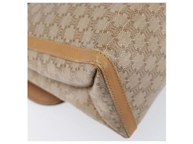Céline Bolsa de Ombro CELINE Macadam Canvas PVC Beige Gold Auth ki6828 Bege Dourado - vista 20
