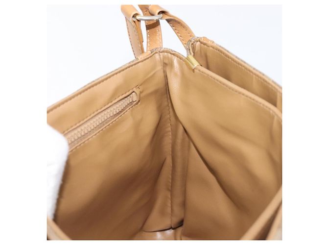 Céline Bolsa de Ombro CELINE Macadam Canvas PVC Beige Gold Auth ki6828 Bege Dourado - vista 24