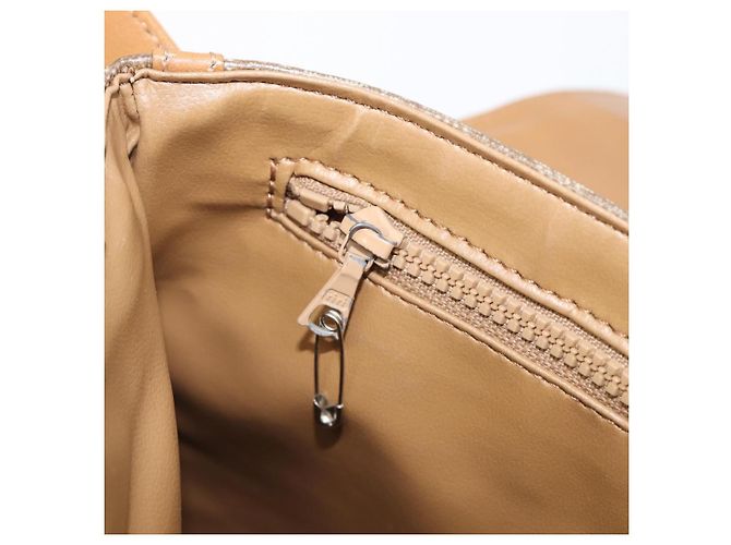 Céline Bolsa de Ombro CELINE Macadam Canvas PVC Beige Gold Auth ki6828 Bege Dourado - vista 26