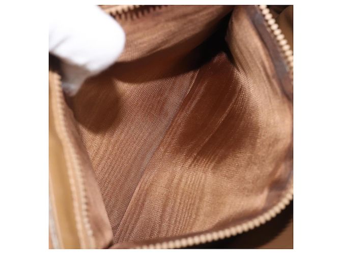 Céline Bolsa de Ombro CELINE Macadam Canvas PVC Beige Gold Auth ki6828 Bege Dourado - vista 27