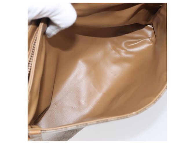 Céline Bolsa de Ombro CELINE Macadam Canvas PVC Beige Gold Auth ki6828 Bege Dourado - vista 29