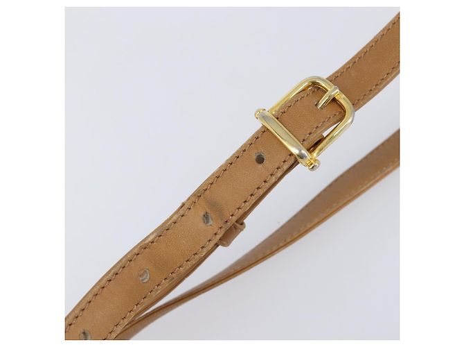 Céline Bolsa de Ombro CELINE Macadam Canvas PVC Beige Gold Auth ki6828 Bege Dourado - vista 9