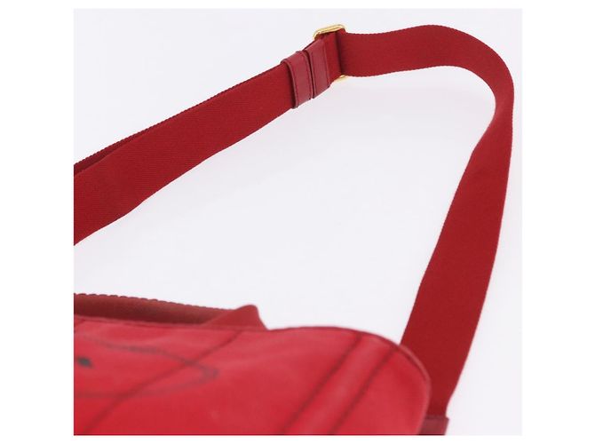 Borsa a mano PRADA Canapa PM Canvas 2way Orange Gold Auth 205107 D'oro Arancione - vista 18