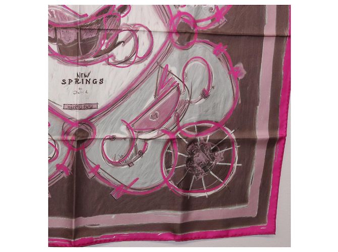 Hermès HERMES Carre 90 Seidentuch Rosa Auth 198386M Pink - Ansicht 10