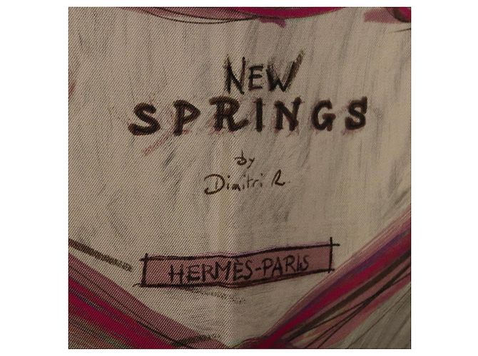 Hermès HERMES Carre 90 Seidentuch Rosa Auth 198386M Pink - Ansicht 11