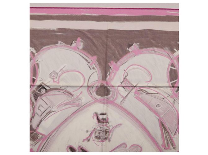 Hermès HERMES Carre 90 Seidentuch Rosa Auth 198386M Pink - Ansicht 15