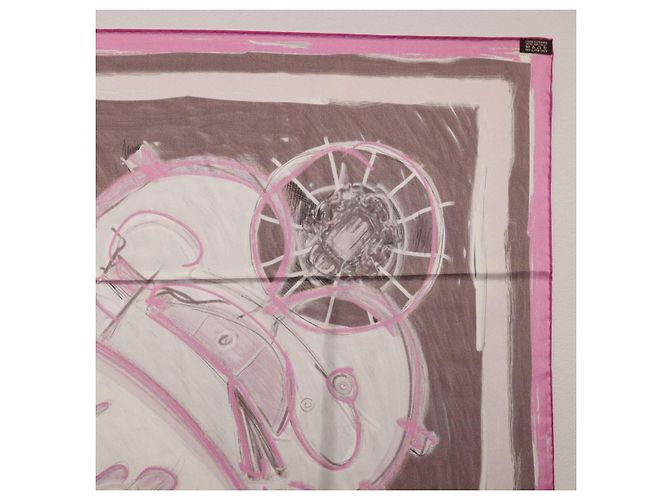 Hermès HERMES Carre 90 Seidentuch Rosa Auth 198386M Pink - Ansicht 16