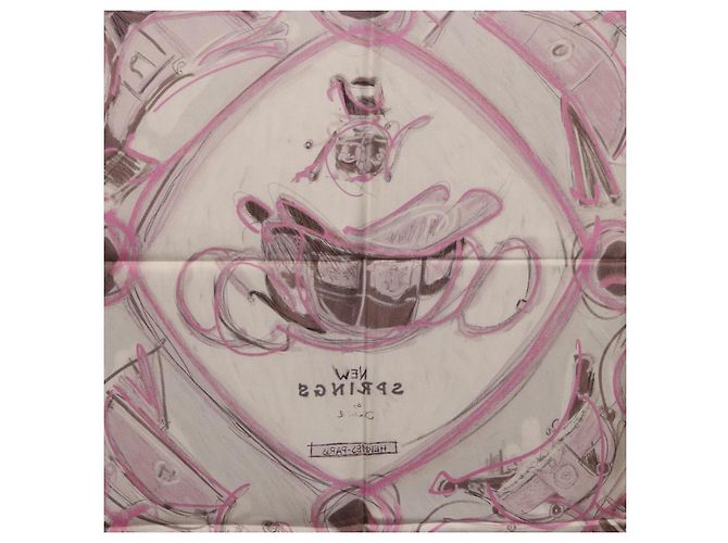 Hermès HERMES Carre 90 Seidentuch Rosa Auth 198386M Pink - Ansicht 18